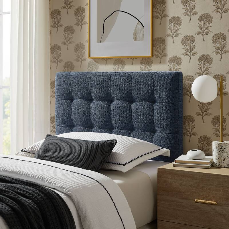 Lily Upholstered Fabric Headboard - Navy - Twin