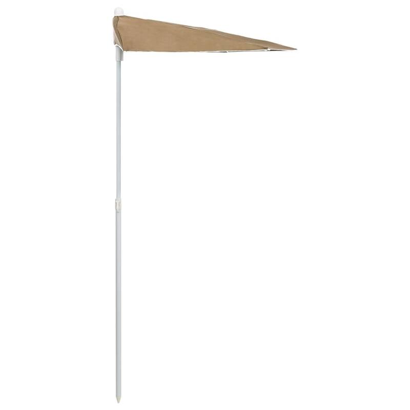70.9"x35.4" Garden Half Parasol with Pole 8 Colors