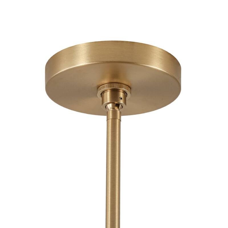 Mid Century 4-Light Conical Ivory Linen Lantern Pendant Ambient Light