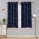 preview thumbnail 57 of 106, Deconovo Silver Line 52 Width Curtain Panel Pair (2 Panel) W52" x L45" - Navy Blue