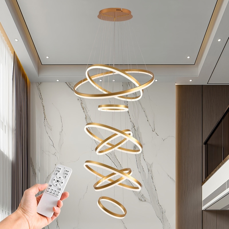 Modern chandeliers for high ceiling foyer on sale