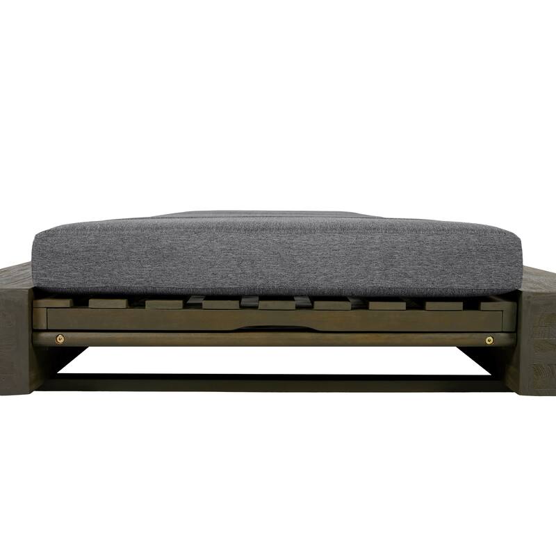 Christopher Knight Home - Amedea Outdoor Acacia Wood Chaise Lounge with Adjustable Backrest & Water-Resistant Cushion