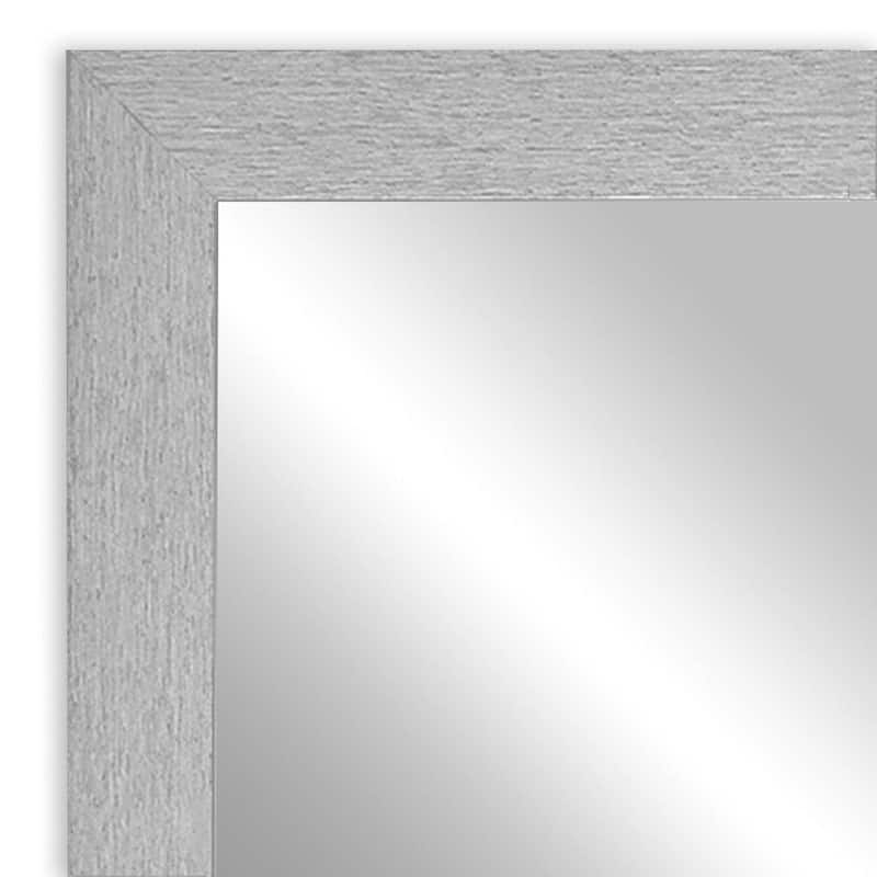 Meade Brushed Silver Framed Wall Mirror