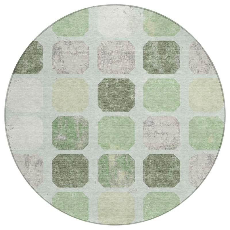 HomeRoots Geometric Transitional Rectangle Outdoor Rug