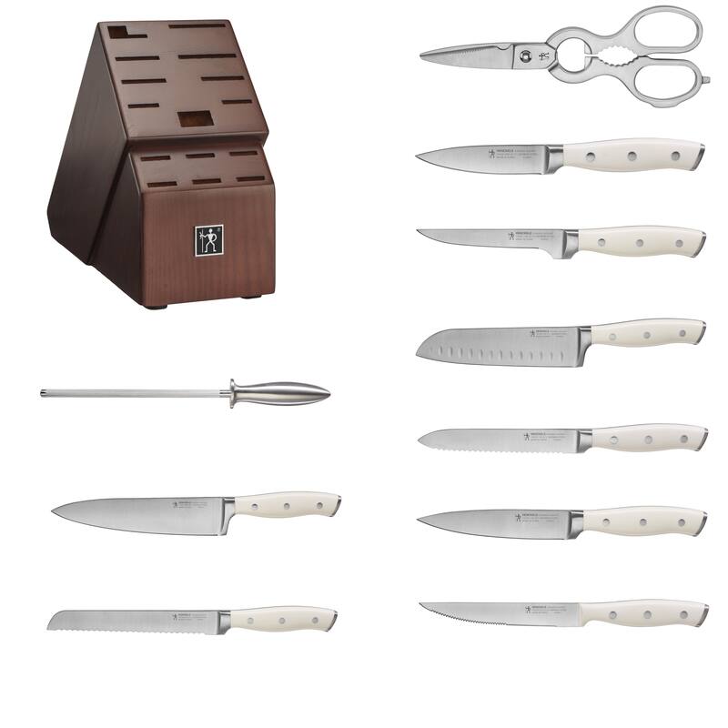 Henckels Forged Accent 16-pc Knife Block Set, White Handles
