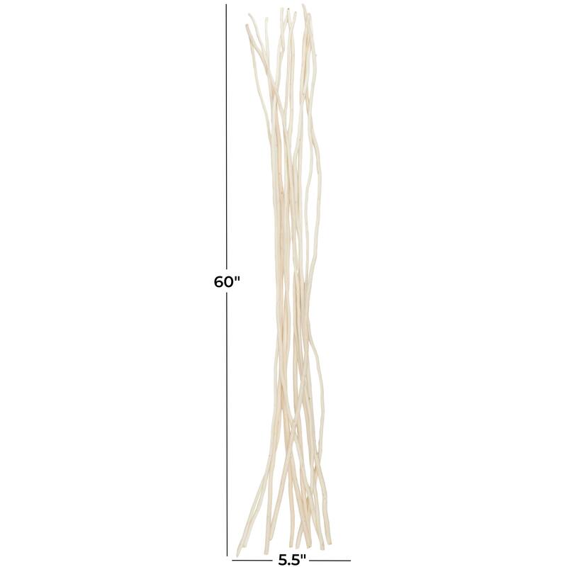 Beige Dried Plant Tall Wavy Stick Home Decor Natural Foliage