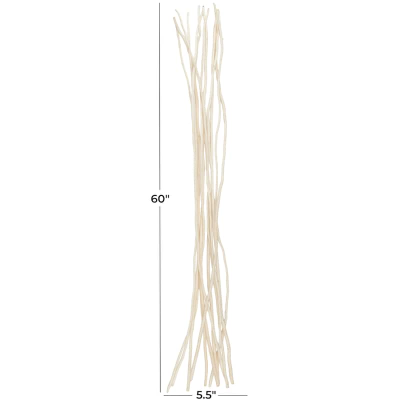 Dried Plant Tall Wavy Stick Home Decor Natural Foliage - Beige - Roche River Decor