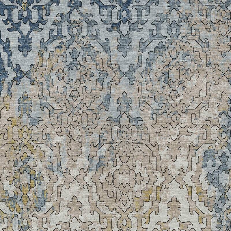 HomeRoots Medallion Transitional Rectangle Outdoor Rug