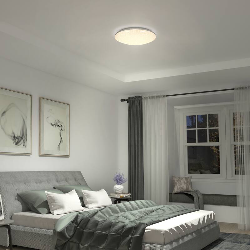 Artika Sparkle Flushmount with remote, Chrome