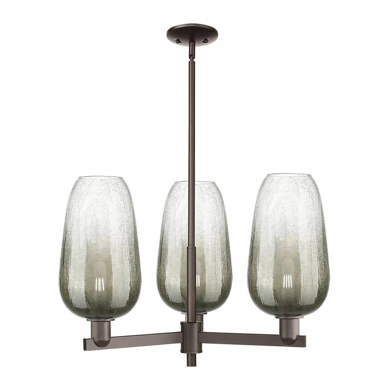 Innovations Lighting Downtown Urban - Brookhaven Flute - 3 Light 18" Stem Hung Chandelier