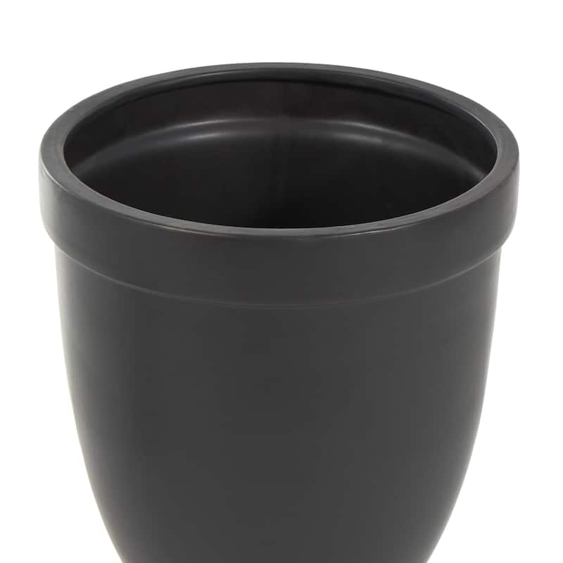 Ceramic Fluted Urn Shaped Living Room Decorative Jars with Lid - Black or White - Roche River Decor