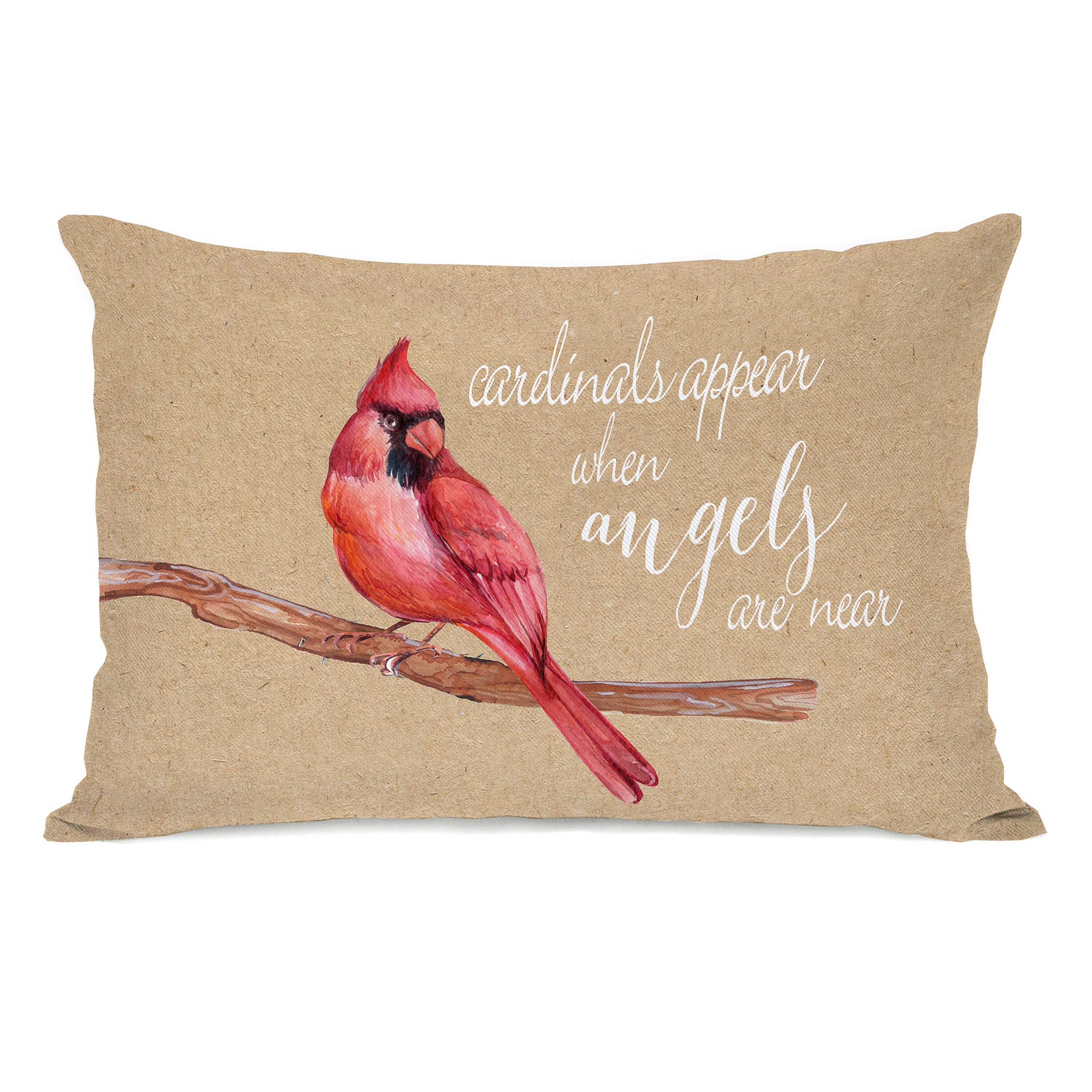 cardinal throw pillow