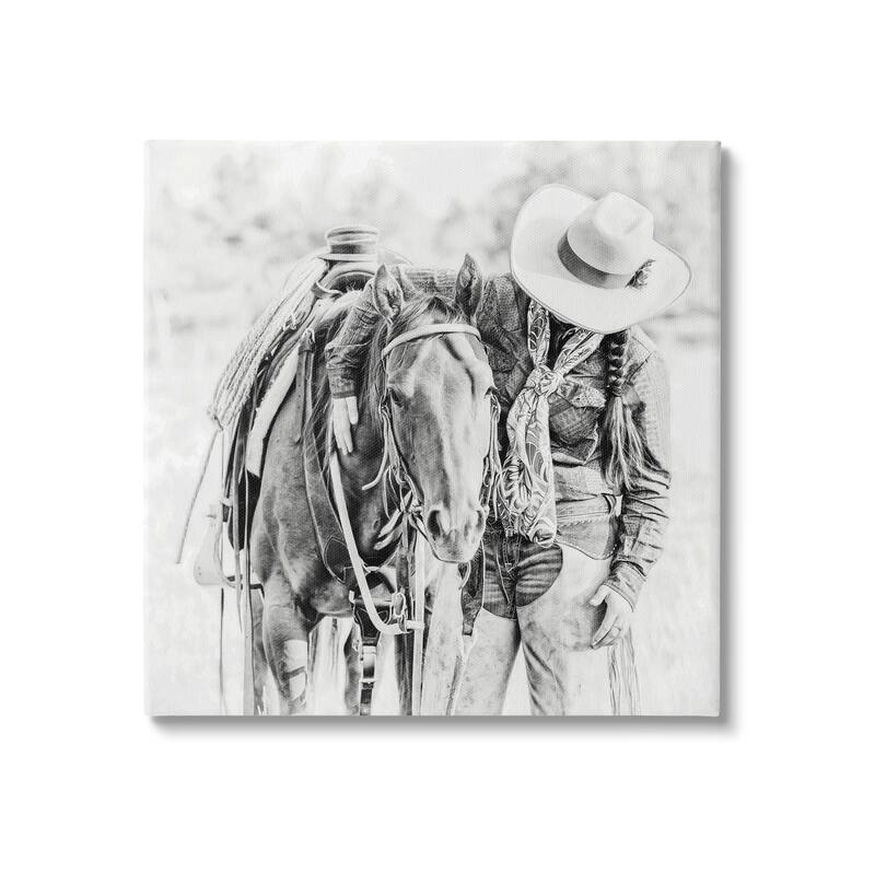Stupell True Love Cowboy Photography Canvas Wall Art Design by PBurchettePhoto - 17 x 17
