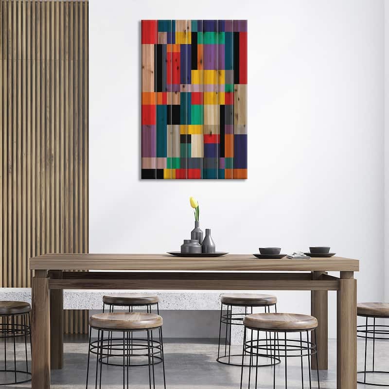 Modernism Two Print On Wood by The Usual Designers - Multi-Color