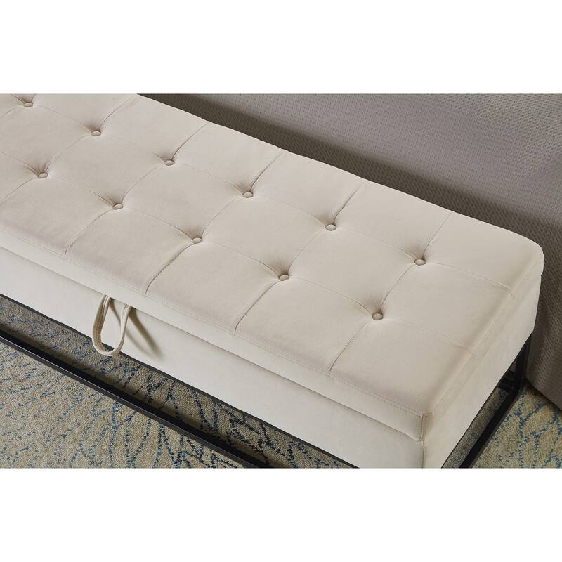Bed Bench Metal Base with Storage