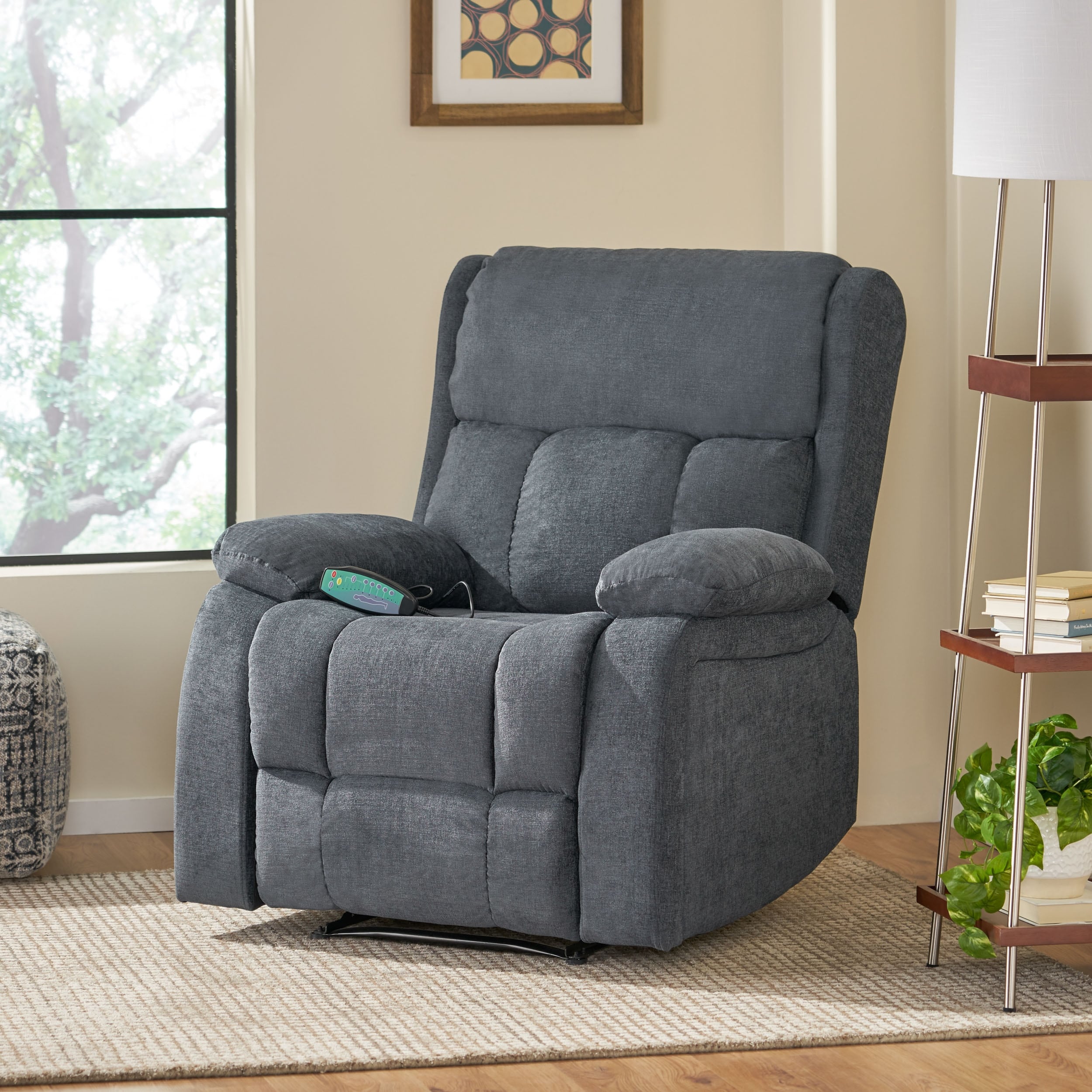 Lindale Indoor Pillow Tufted Massage Recliner by Christopher Knight Home -  On Sale - Bed Bath & Beyond - 32579977