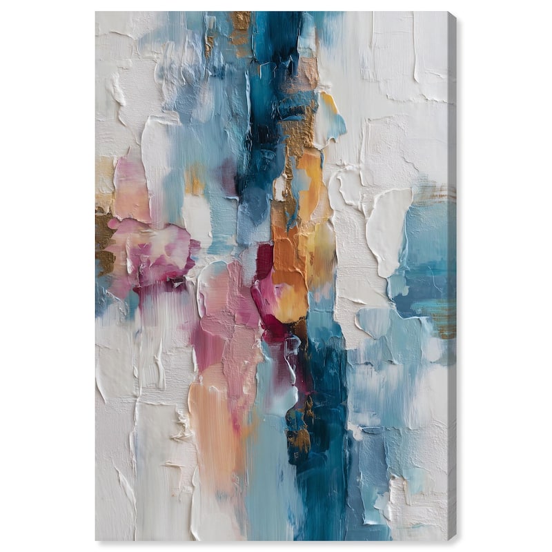 Petal Pink and Ocean Blue II Canvas by Art Remedy, Gallery Wrapped - 30" x 45"