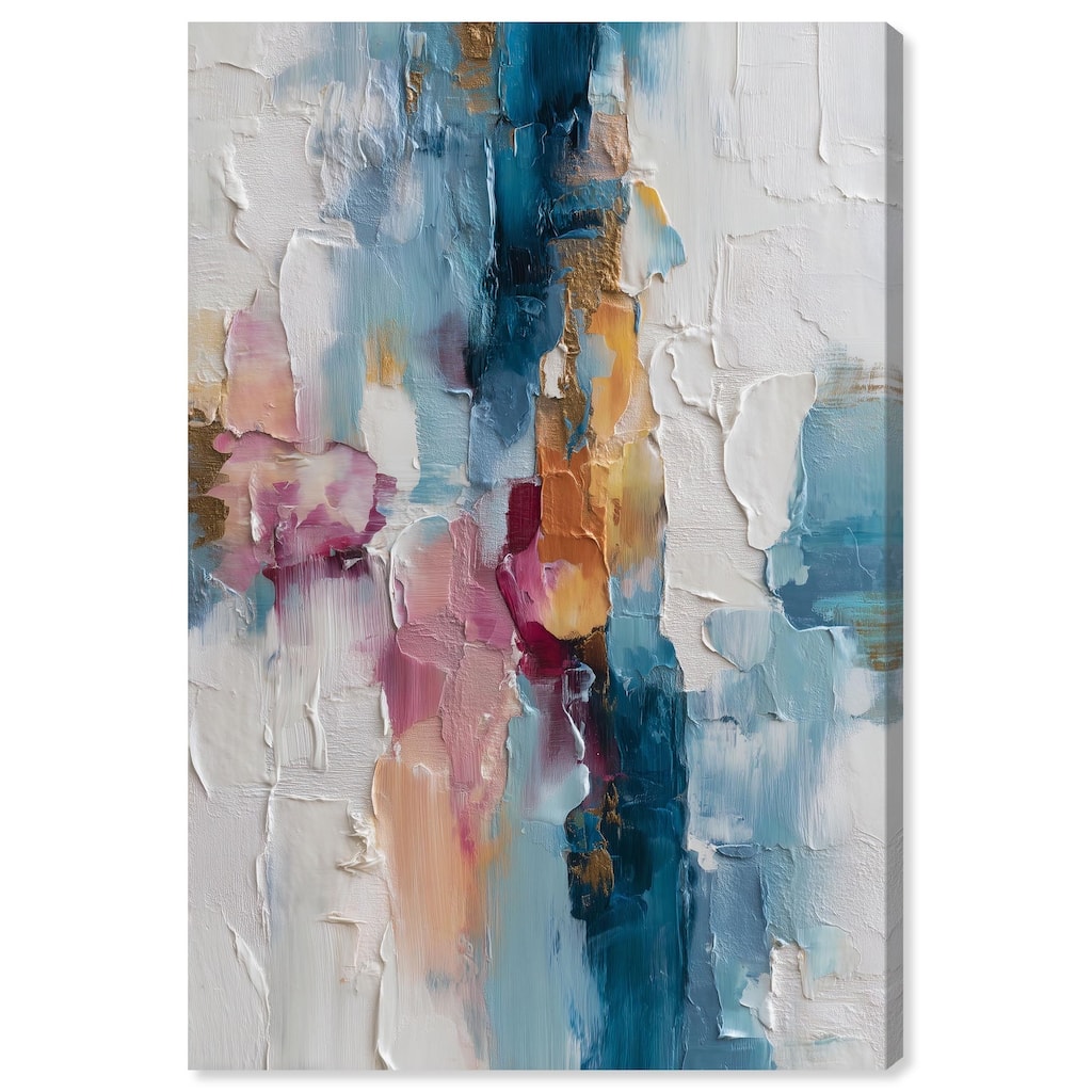 Petal Pink and Ocean Blue II Canvas by Art Remedy, Gallery Wrapped