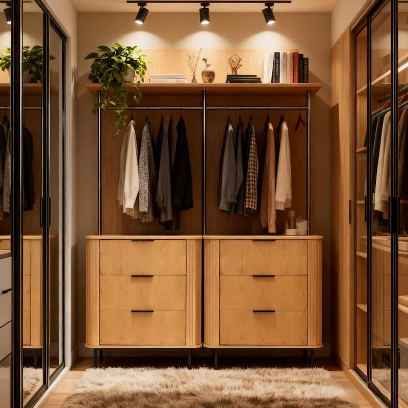 Modern 3 Drawers Wood Chest Storage Cabinet