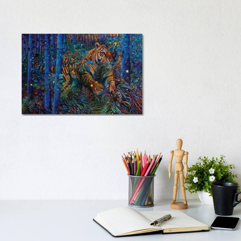 iCanvas "Tiger Fire Smaller" by Iris Scott Canvas Print - 8x12x0.75