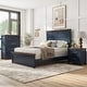 preview thumbnail 1 of 39, Furniture of America Althea Modern Farmhouse 3-Piece Wood Kids Panel Bedroom Set Blue - Full
