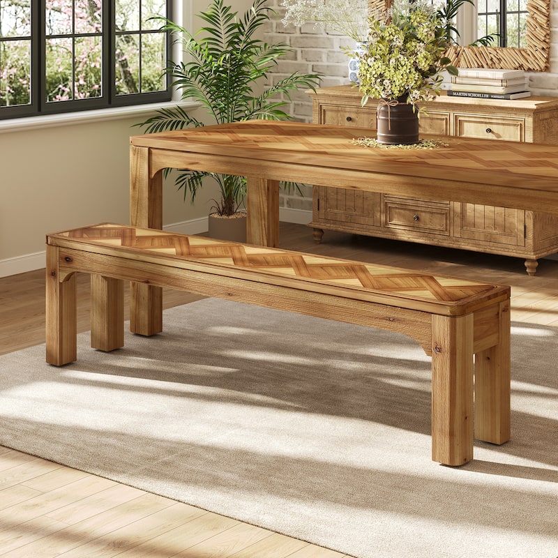 Solid Wood Dining Bench, Kitchen Table Bench, Hallway Living Room Accent Seat Entryway Bench Dining Stool