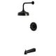 preview thumbnail 17 of 34, Kingston Brass Metropolitan Single-Handle Pressure Balanced Tub and Shower Faucet Matte Black