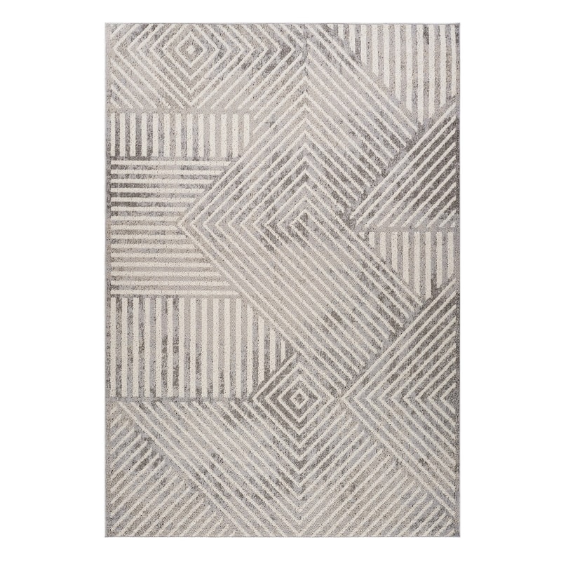 Distressed Abstract Modern Stain Resistant Woven Durable Area Rug