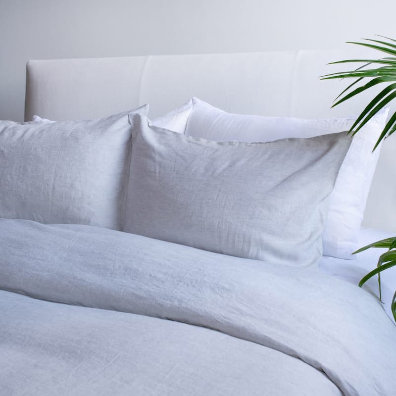 100% French Linen Duvet Cover & Sham Set by BOKSER HOME