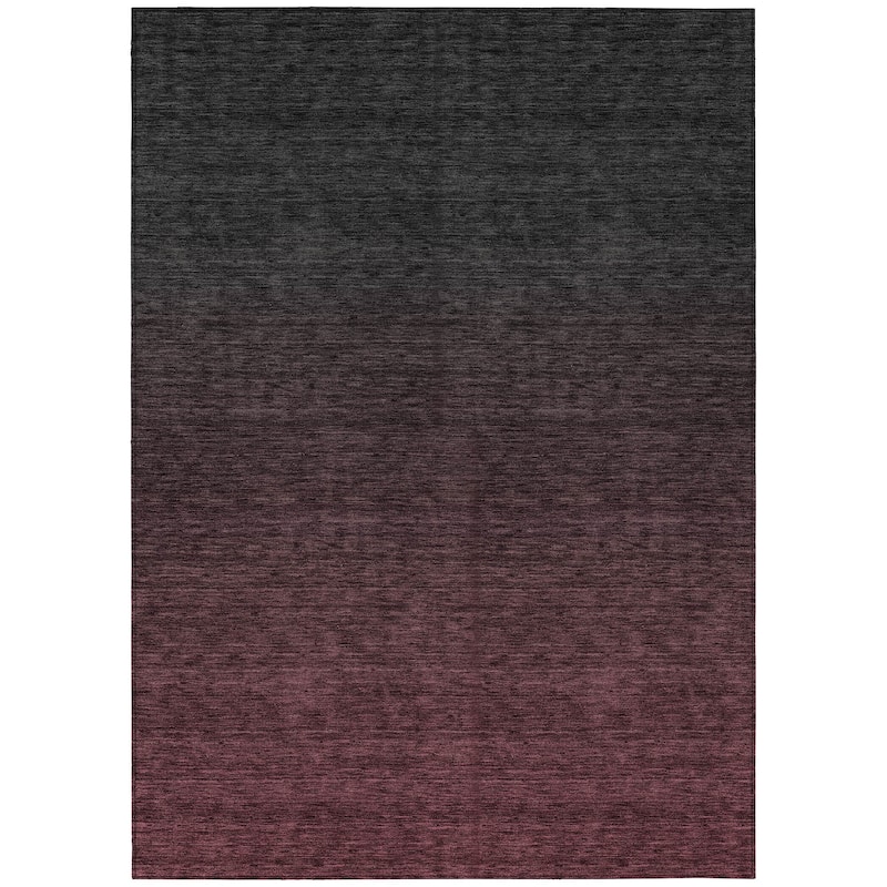 Machine Washable Indoor/ Outdoor Chantille Ombre Solid Rug