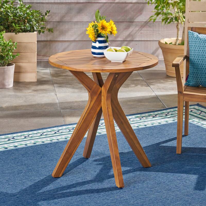 acacia wood outdoor bistro table - Teak