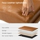 preview thumbnail 46 of 50, Glitzhome 24.5"W Leatherette Accent Stool With Walnut Rubberwood Legs