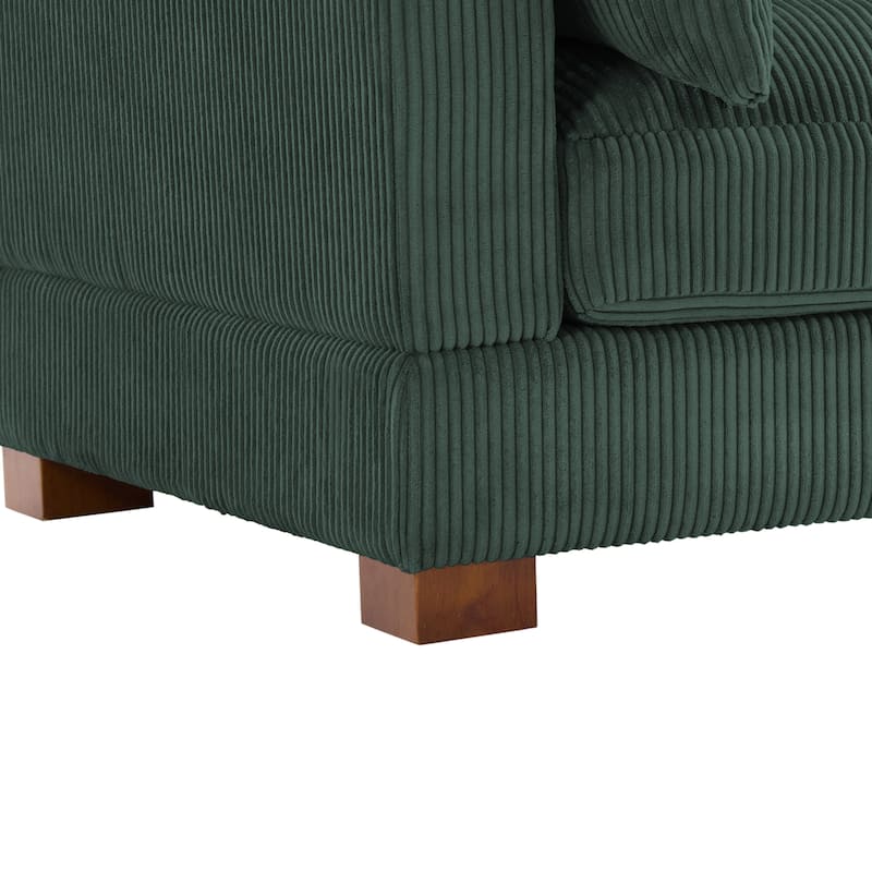 Corduroy Upholstered Modular Sectional Sofa for Living Room