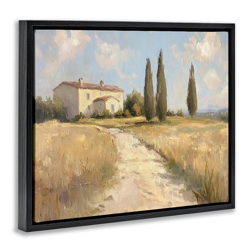 Stupell Country Villa Path Framed Floater Canvas Wall Art Design By Petal Prints Design