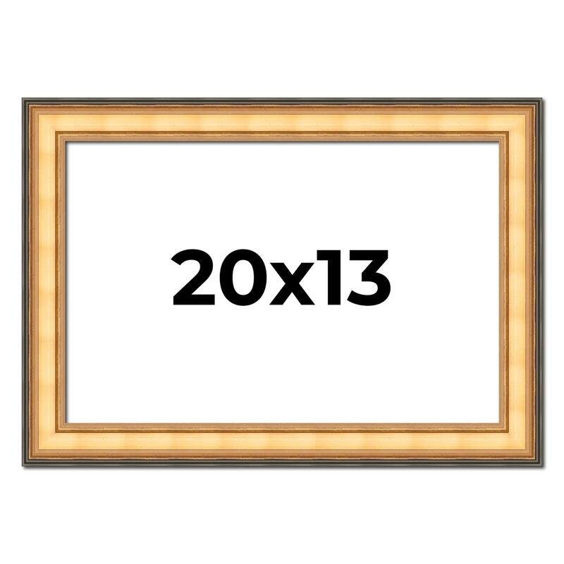 20x13 Frame Gold Plein Aire Solid Wood Picture Frame Width 2 Inches |