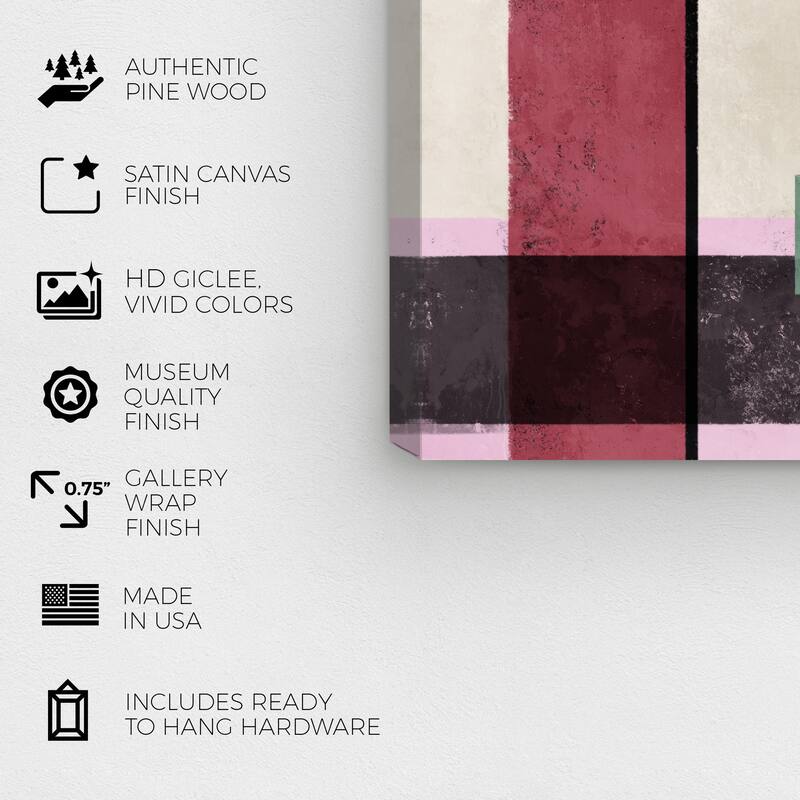 Wynwood Studio Canvas Abstract Crossing Paths Gray and Modern & Contemporary Wall Art Canvas Print