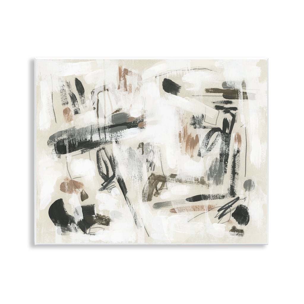 Stupell Subtle Abstract Brush Strokes Wall Plaque Art Design By June Erica Vess