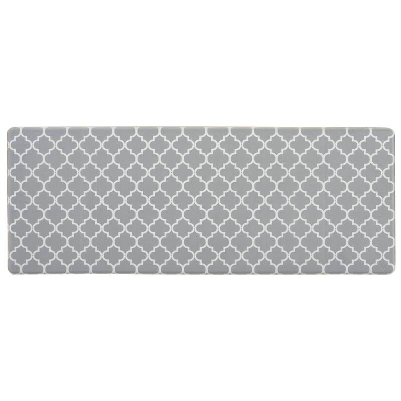 World Rug Gallery Modern Trellis Pattern Anti Fatigue Standing Mat