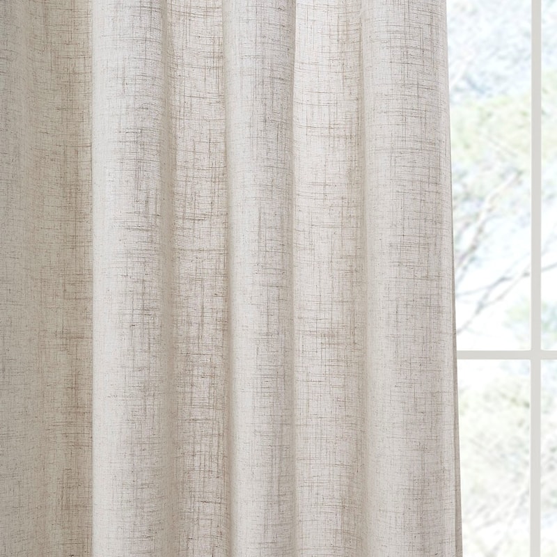 Linen Blend Light Filtering Curtain Panel Pair