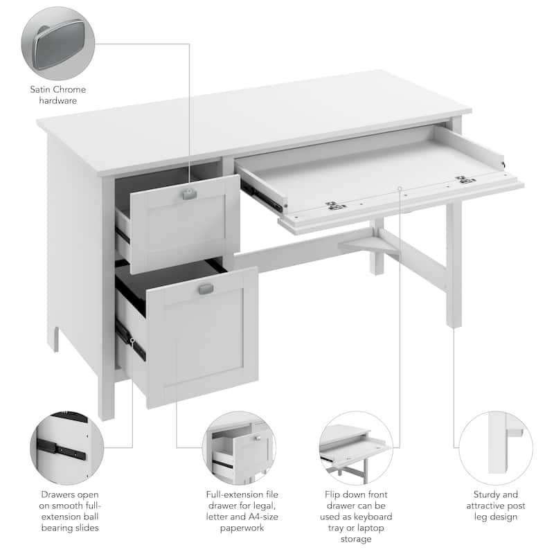 Broadview 54W Computer Desk with Drawers by Bush Furniture