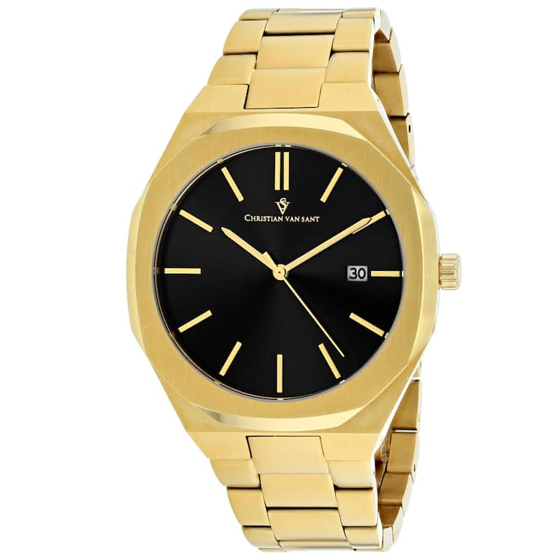 Christian Van Sant Men's Octavius Slim Black Dial Watch - CV0527 - 6 (36)