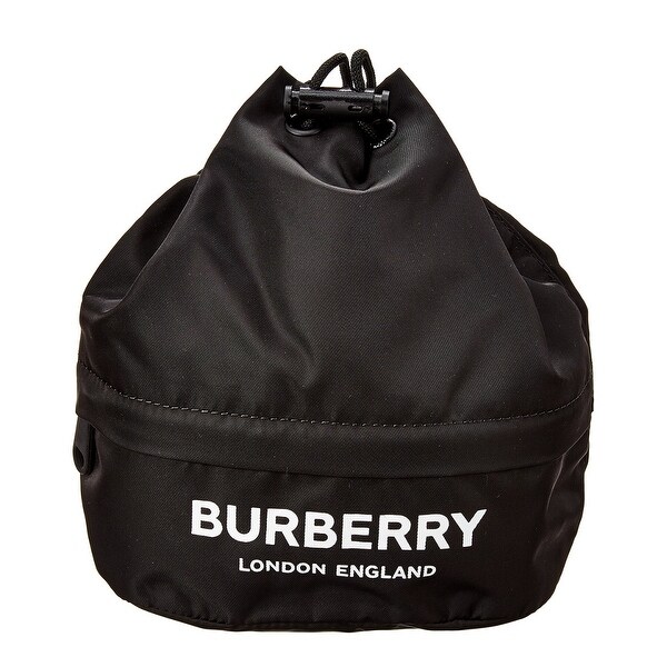 burberry logo print nylon drawcord pouch