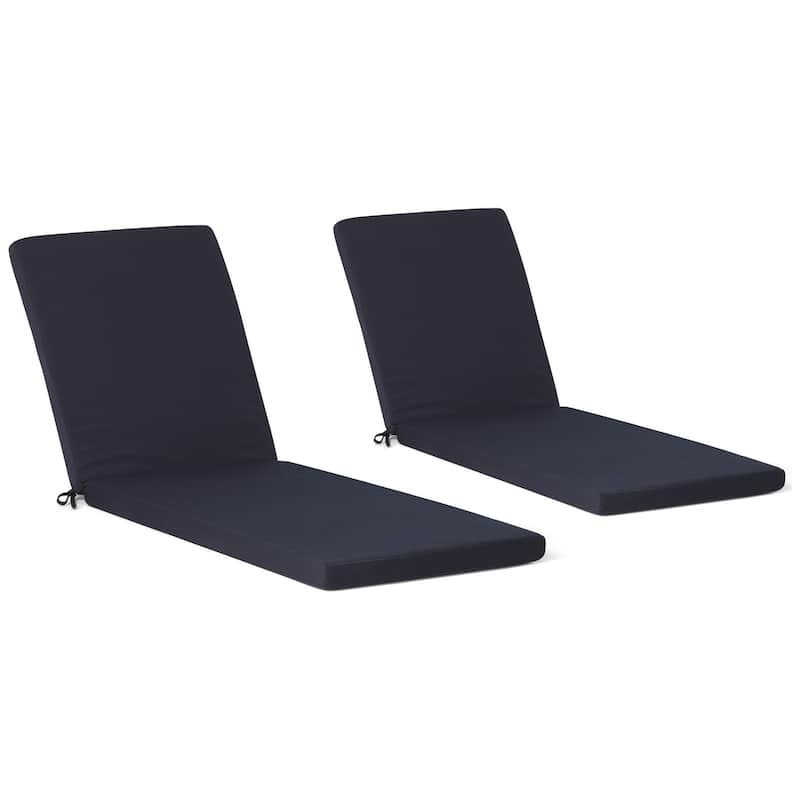 Polytrends Fading Free All Weather Outdoor Patio Chaise Lounge Cushions - (Set of 2)