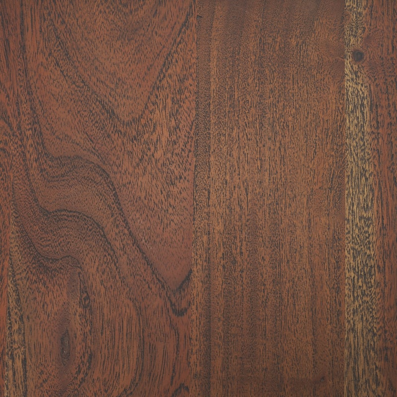 Sonel Pedestal Medium Dark Brown / Matte Black Acacia Wood Foyer Table -  35.0L x 4.5W x 35.0H