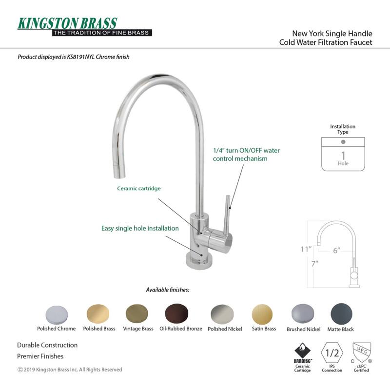 New York Single-Handle Cold Water Filtration Faucet