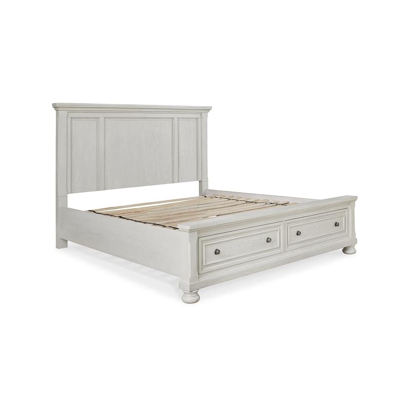 Signature Design by Ashley Robbinsdale Antique White Storage Bed