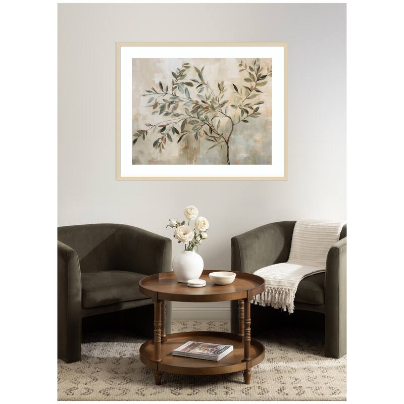 Kate and Laurel Olive Tree Abstract No. 31 by The Creative Bunch Studio Framed Wall Art Print