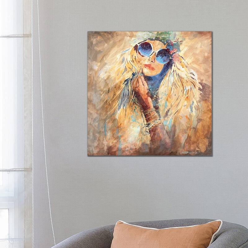 iCanvas "Hippie Girl" by Bill Drysdale Canvas Print - 26x26x1.5