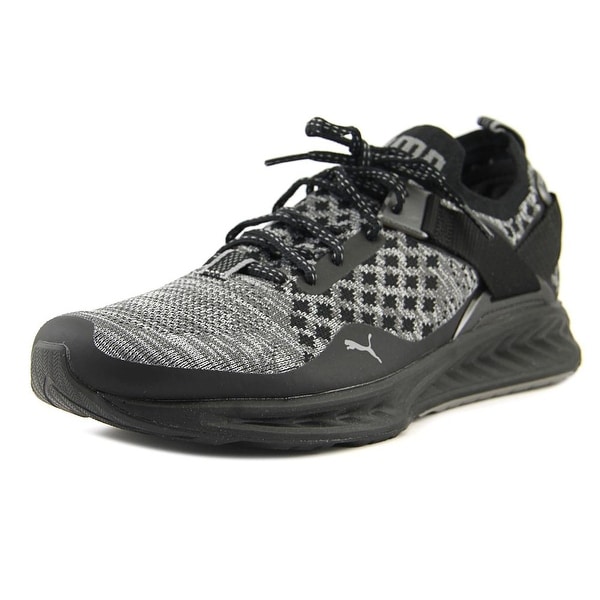 Puma Ignite evoKNIT Lo Pavement Black-Asphalt-Quiet Shade Running Shoes