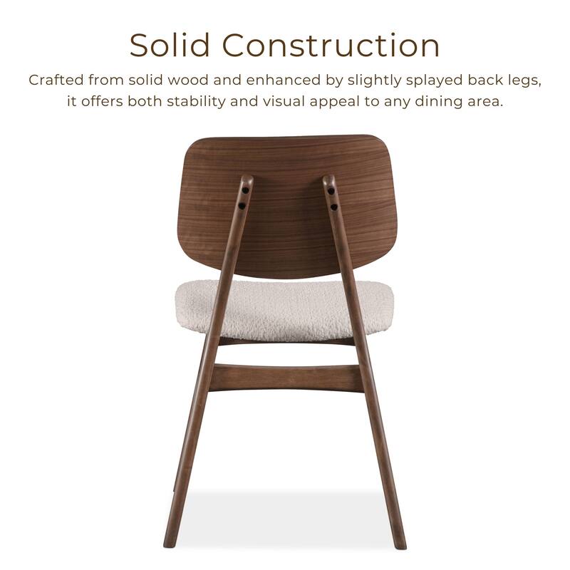 Furniture of America Beau I Mid-century Walnut 7-Piece Oval Dining Table Set